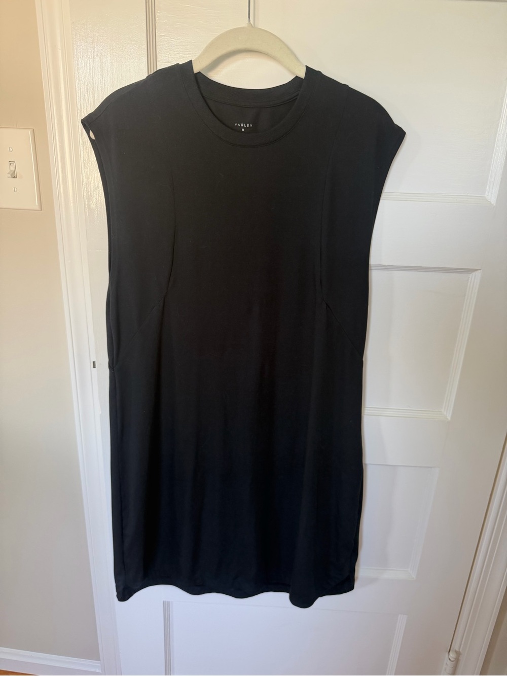 Varley Black Sleeveless Shift Dress